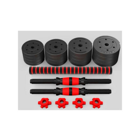 2-in-1 Dumbbell Set, 25 kg, Adjustable Strength Training and Weight Lifting for Home, Office, Gym, Black.